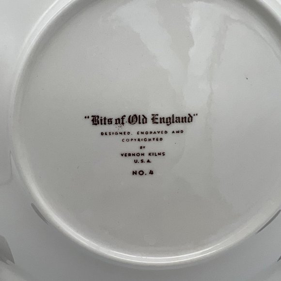 Vernon Kilns Bits of Old England Collectible Plate Number 4 Motor Car 8.25" - Picture 6 of 6